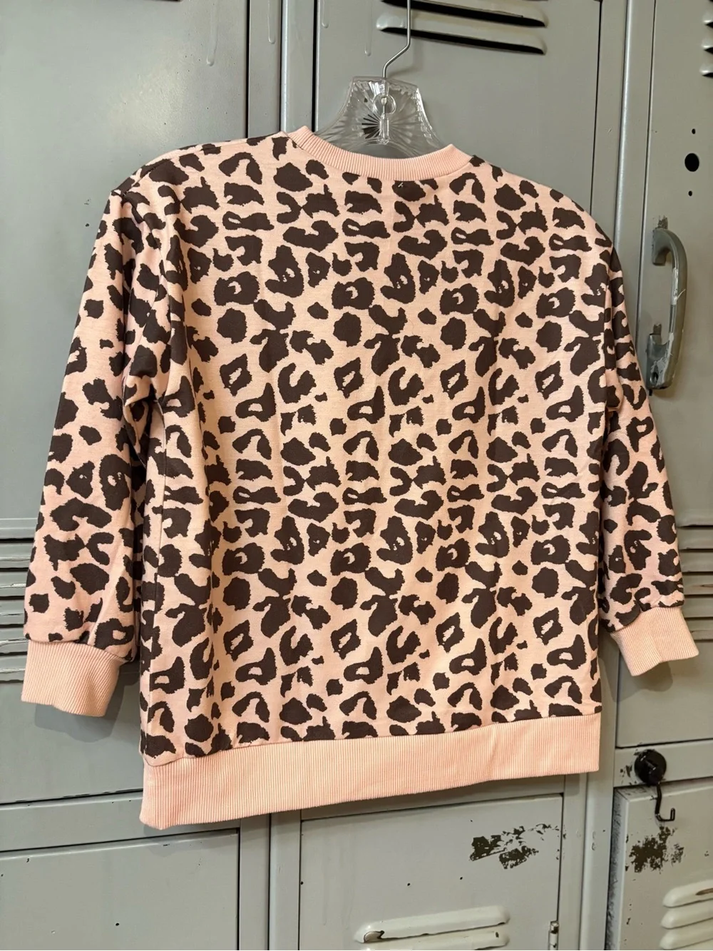 Girl’s Pink Leopard Print Sweatshirt